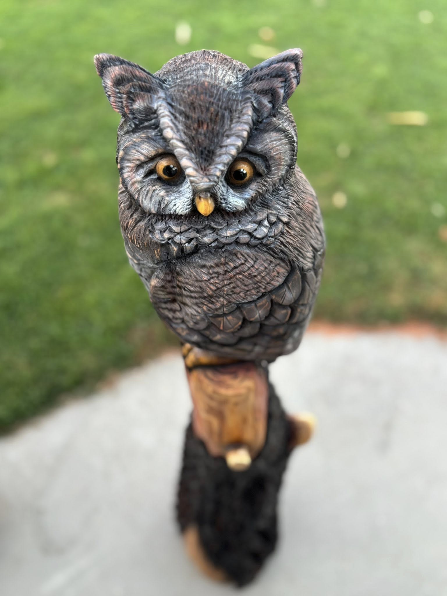 Custom carved eagle