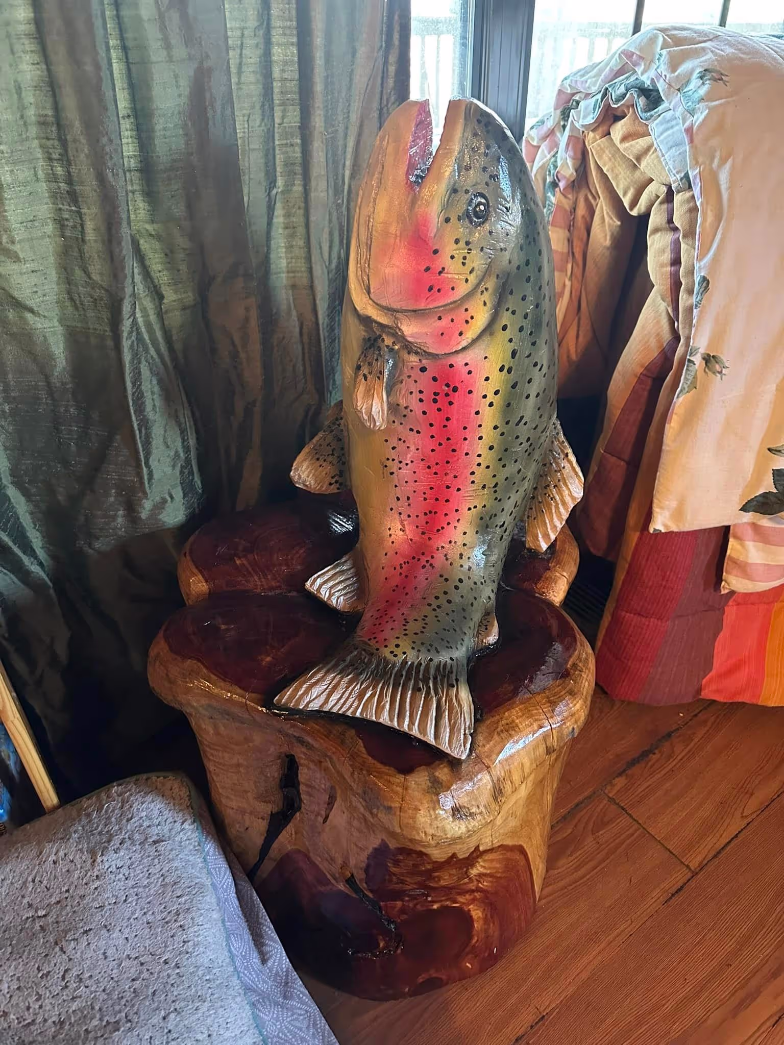 Custom carved fish